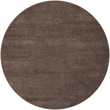 Rond berber vloerkleed Maroc 70 bruin