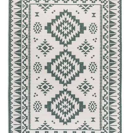 Elle Decoration Gemini omkeerbaar binnen- en buitenvloerkleed Dynamic Groen - Vloerkledenloods