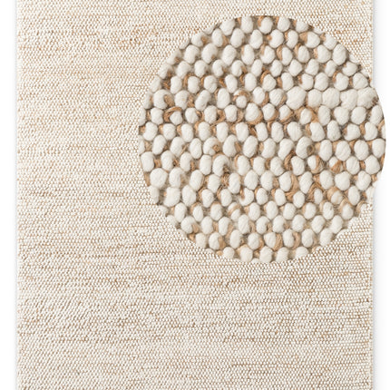 Villeroy & Boch 1770 wollen en juten vloerkleed Peas Naturel Crème Beige - Vloerkledenloods