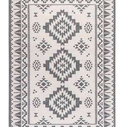 Elle Decoration Gemini omkeerbaar binnen- en buitenvloerkleed Dynamic Zilver - Vloerkledenloods