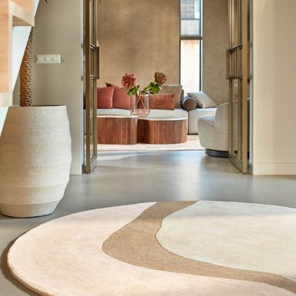 Ensuite By Brinker rond vloerkleed Organix Blush 620 - Vloerkledenloods