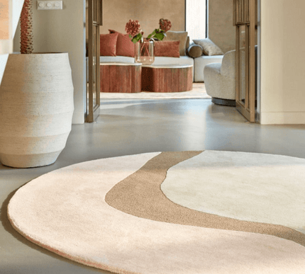 Ensuite By Brinker rond vloerkleed Organix Blush 620 - Vloerkledenloods