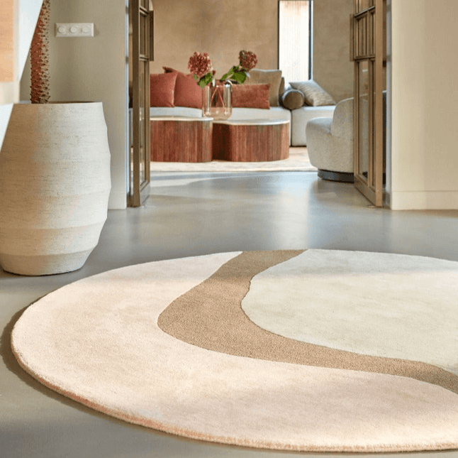 Ensuite By Brinker rond vloerkleed Organix Blush 620 - Vloerkledenloods