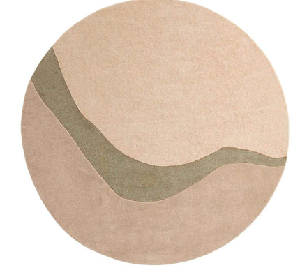Ensuite By Brinker rond vloerkleed Organix Khaki 750 - Vloerkledenloods