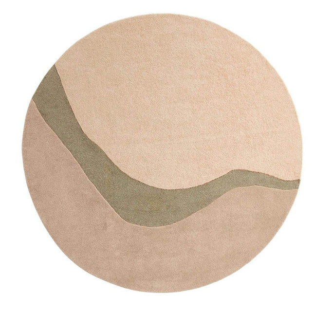 Ensuite By Brinker rond vloerkleed Organix Khaki 750 - Vloerkledenloods