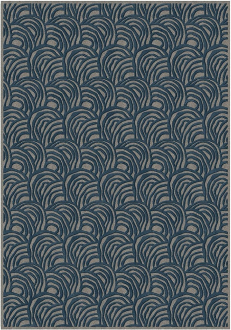 Ensuite By Brinker vloerkleed Graphix 1016 Grey - Navy - Vloerkledenloods