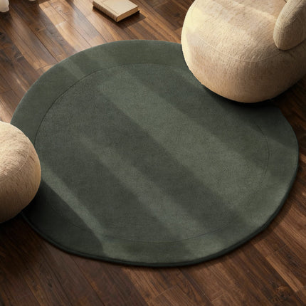 Villeroy & Boch 1812 wollen vloerkleed organisch rond Kivi Naturel Groen - Vloerkledenloods
