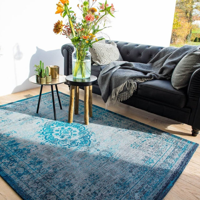 Fading World Medallion Collection Grey turquoise 8255 - Louis de Poortere - Vloerkledenloods