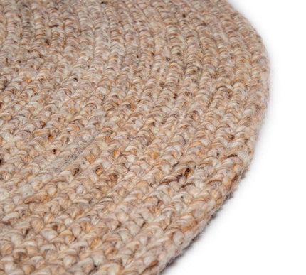 Feelgood by Brinker rond wollen vloerkleed Bellano beige 142 - Vloerkledenloods