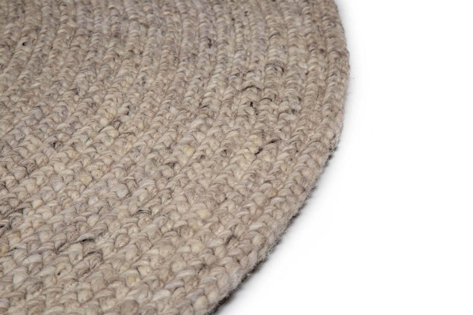 Feelgood by Brinker rond wollen vloerkleed Bellano grijs 814 - Vloerkledenloods
