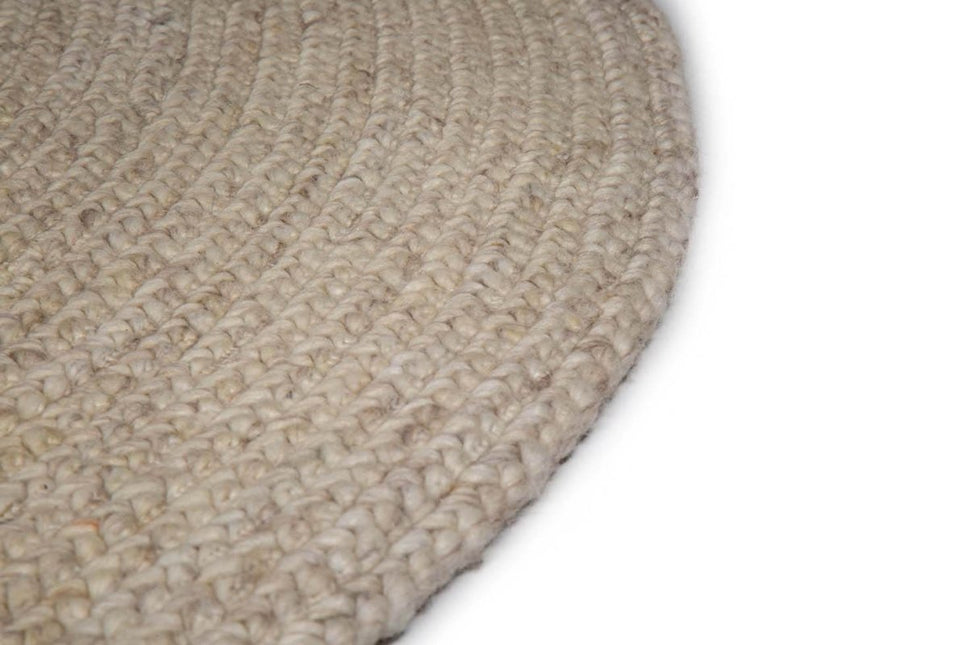 Feelgood by Brinker rond wollen vloerkleed Bellano wit 815 - Vloerkledenloods