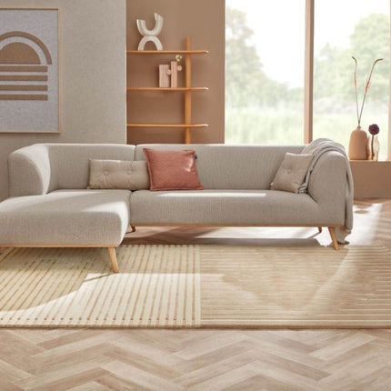 Feelgood By Brinker vloerkleed Fano beige white - Vloerkledenloods