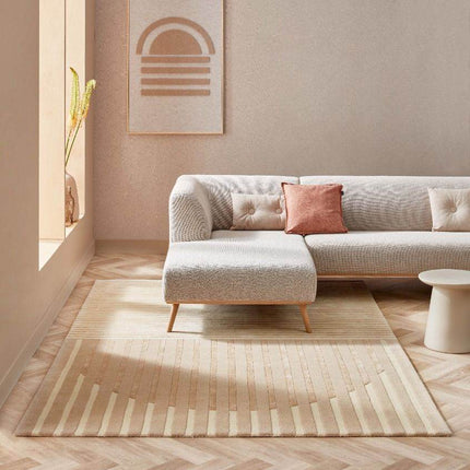 Feelgood By Brinker vloerkleed Fano beige white - Vloerkledenloods