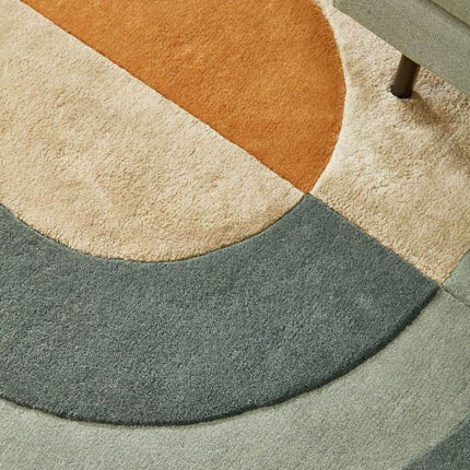 Feelgood by Brinker vloerkleed Fano Girare green - Vloerkledenloods
