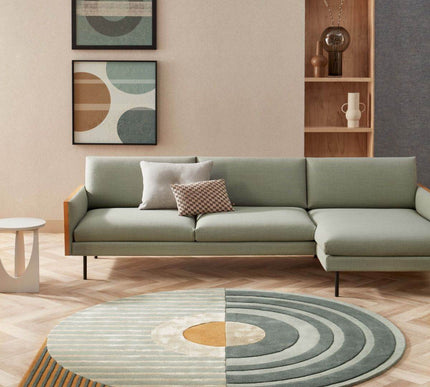 Feelgood by Brinker vloerkleed Fano Girare green - Vloerkledenloods