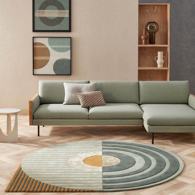 Feelgood by Brinker vloerkleed Fano Girare green - Vloerkledenloods