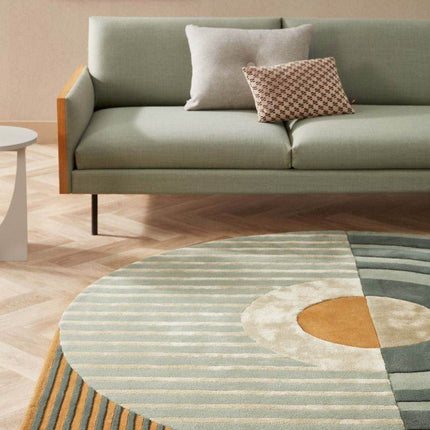 Feelgood by Brinker vloerkleed Fano Girare green - Vloerkledenloods