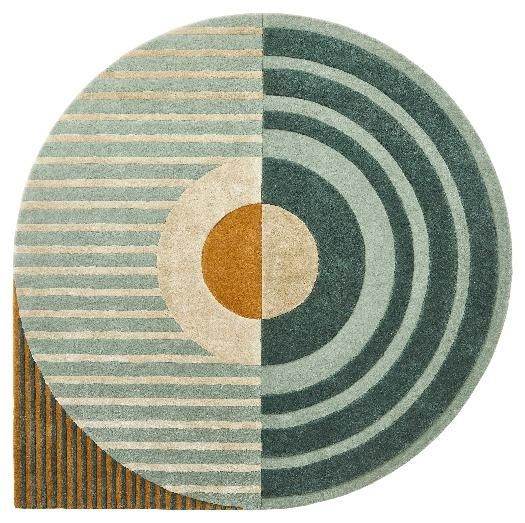 Feelgood by Brinker vloerkleed Fano Girare green - Vloerkledenloods