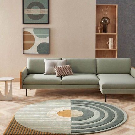Feelgood by Brinker vloerkleed Fano Girare green - Vloerkledenloods
