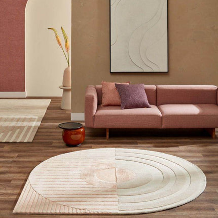 Feelgood by Brinker vloerkleed Fano Girare white beige - Vloerkledenloods