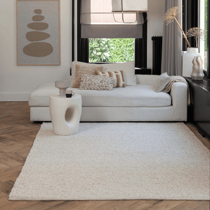 Feelgood by Brinker wollen vloerkleed Bonita light beige 141 - Vloerkledenloods