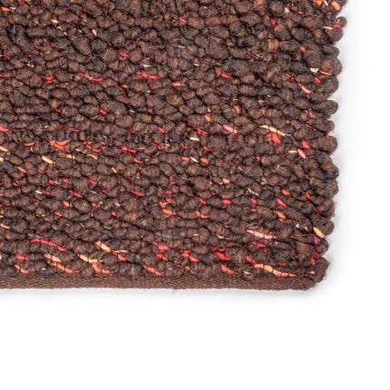 Feelgood by Brinker wollen vloerkleed Modena bruin/antraciet 522 - Vloerkledenloods