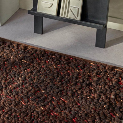 Feelgood by Brinker wollen vloerkleed Modena bruin/antraciet 522 - Vloerkledenloods