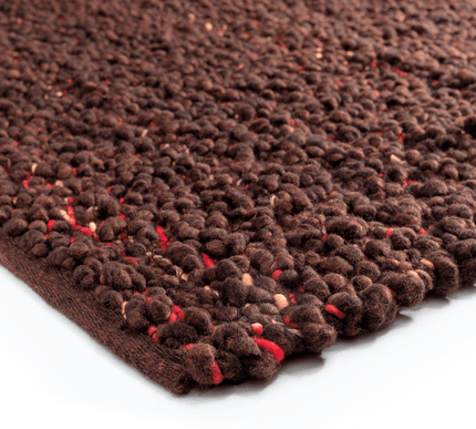 Feelgood by Brinker wollen vloerkleed Modena bruin/antraciet 522 - Vloerkledenloods