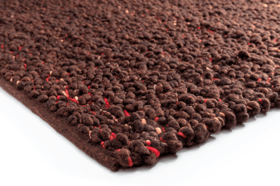 Feelgood by Brinker wollen vloerkleed Modena bruin/antraciet 522 - Vloerkledenloods