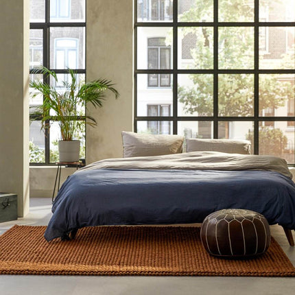 Feelgood by Brinker wollen vloerkleed New Loop bruin 631 - Vloerkledenloods