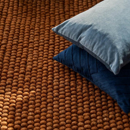 Feelgood by Brinker wollen vloerkleed New Loop bruin 631 - Vloerkledenloods