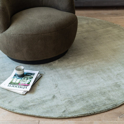 Rond Vloerkleed Felva Viscose Silk Groen
