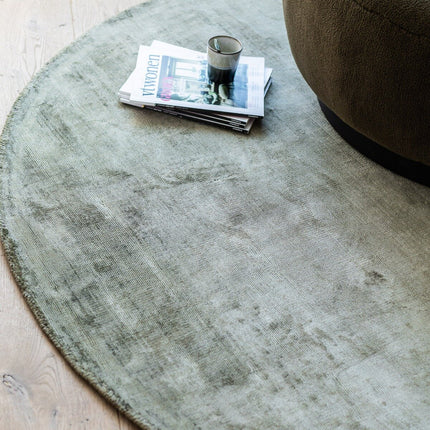 Rond Vloerkleed Felva Viscose Silk Groen