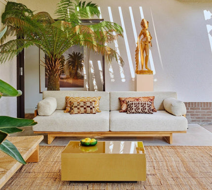 HKliving dessert jute vloerkleed 250x350cm - Vloerkledenloods