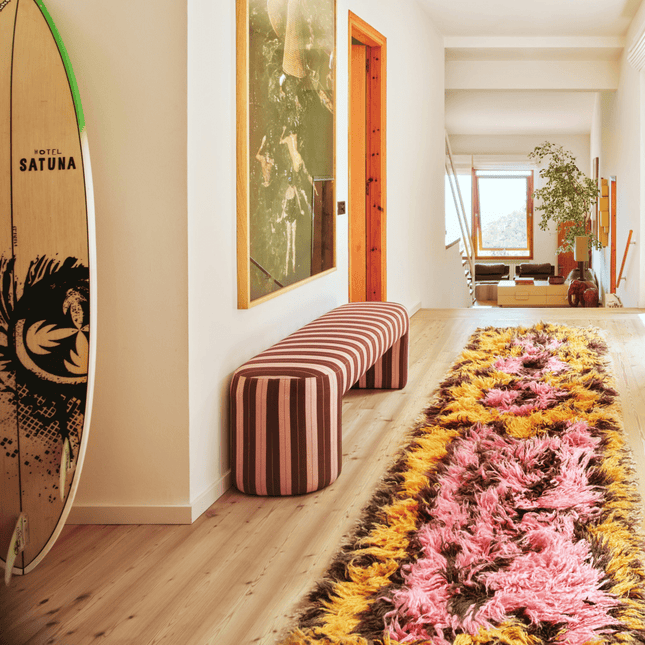 HKliving fluffy loper South Beach 80x360cm - Vloerkledenloods
