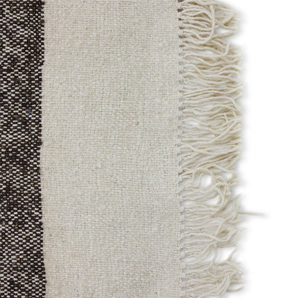 HKliving gestreept wollen Kelim cream 200x300cm - Vloerkledenloods