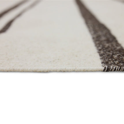 HKliving gestreept wollen Kelim cream 200x300cm - Vloerkledenloods