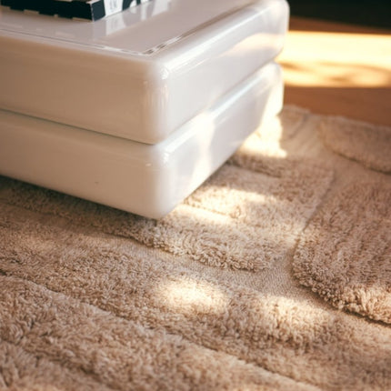 HKliving getuft wollen vloerkleed Limestone - Vloerkledenloods