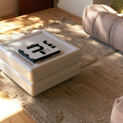 HKliving getuft wollen vloerkleed Limestone - Vloerkledenloods