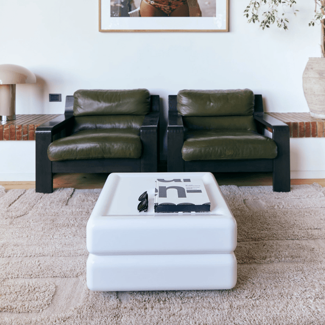 HKliving getuft wollen vloerkleed Limestone - Vloerkledenloods