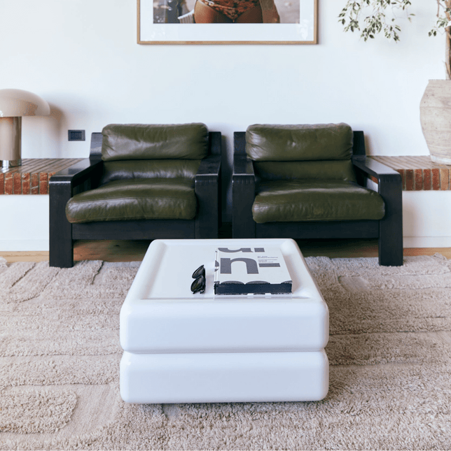 HKliving getuft wollen vloerkleed Limestone - Vloerkledenloods