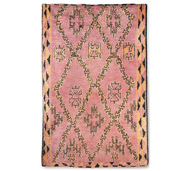 HKliving handgeknoopt berber wollen vloerkleed terra/oranje 180x280cm - Vloerkledenloods