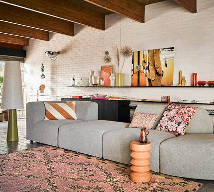 HKliving handgeknoopt berber wollen vloerkleed terra/oranje 180x280cm - Vloerkledenloods
