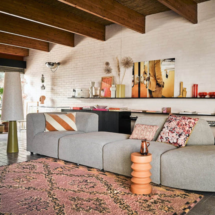 HKliving handgeknoopt berber wollen vloerkleed terra/oranje 180x280cm - Vloerkledenloods