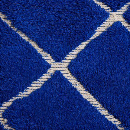 HKliving handgeknoopt wollen vloerkleed cobalt 200x300cm - Vloerkledenloods
