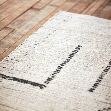 HKliving handgewoven vloerkleed cream/charcoal 200x300cm - Vloerkledenloods