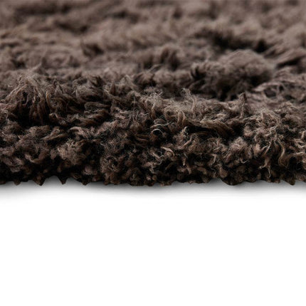 HKliving hoogpolig vloerkleed espresso 200x300cm - Vloerkledenloods