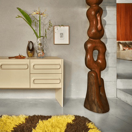 HKliving hoogpolig vloerkleed sunray 80x115cm - Vloerkledenloods