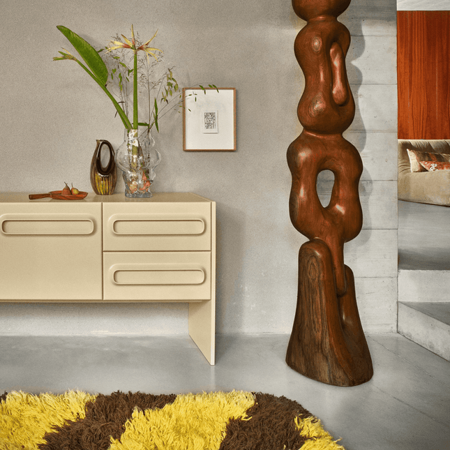 HKliving hoogpolig vloerkleed sunray 80x115cm - Vloerkledenloods