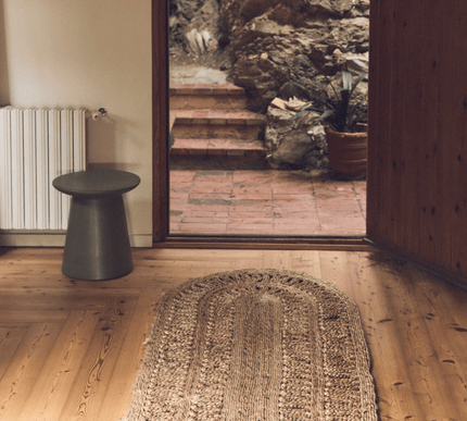 HKliving ovaal jute loper Soleil - Vloerkledenloods